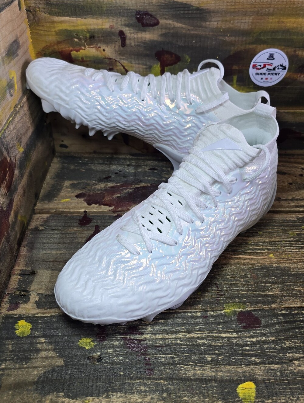 New Under Armour Spotlight Pro TPU Football Cleats White 3028200-100 Mens Size 8